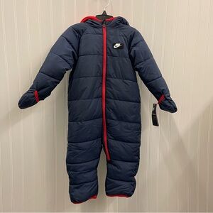 NWT Nike Midnight Navy Baby Bunting Puffer Suit Sz 24M